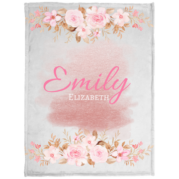 Perfect Personalized Girls Blanket for Baby shower or Birthday!