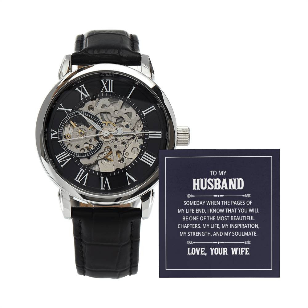 For My Husband Men's Openwork Watch + MC