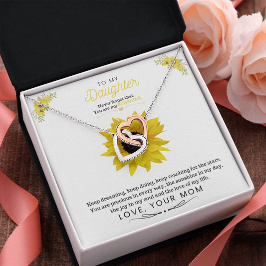 Interlocking Hearts Necklace for your Lovely daughter