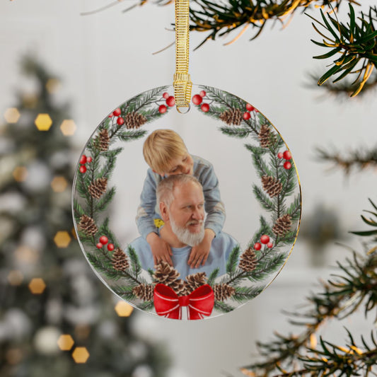 Holiday or Christmas Ornament with Personalized Picture