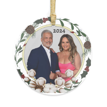 Holiday or Christmas Tree Ornament with Personalized Photo