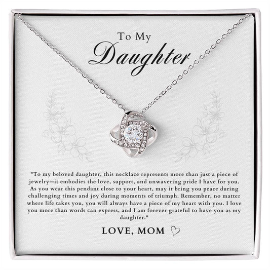 To My Dearest Daughter Knot Pendant