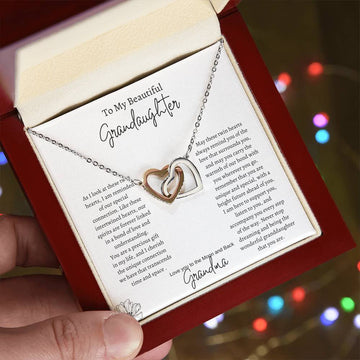 "Double Love Delight Necklace" for a granddaughter with twin hearts?