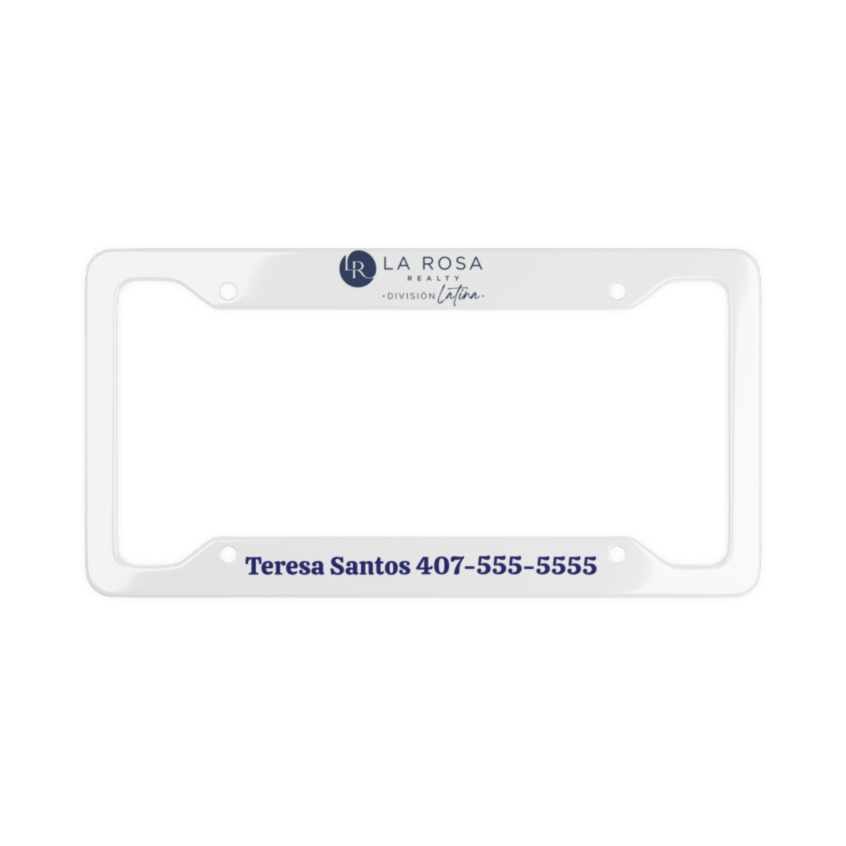 La Rosa Realty License Plate Frame